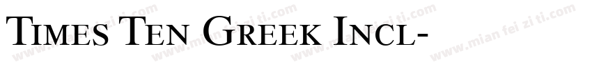 Times Ten Greek Incl字体转换